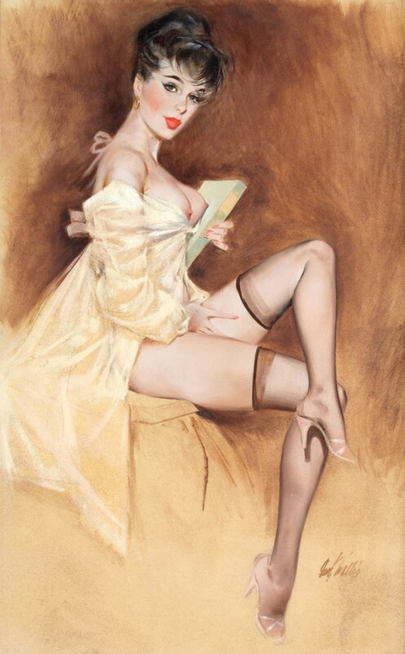 Fritz Willis and his pin-up, celebrating feminine charm