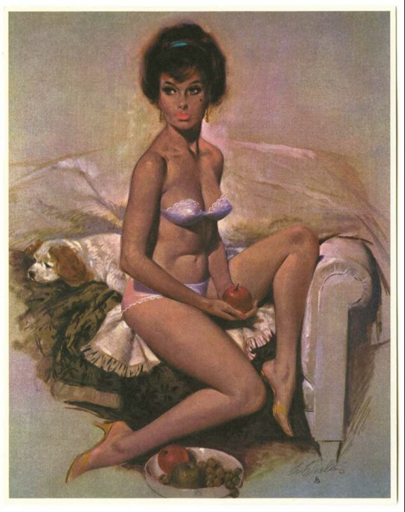 Fritz Willis and his pin-up, celebrating feminine charm