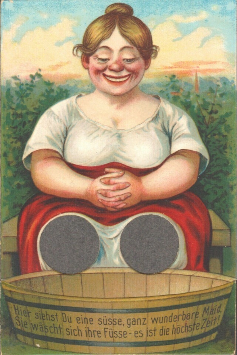 Fun from a century ago: Strange interactive Postcards with finger holes