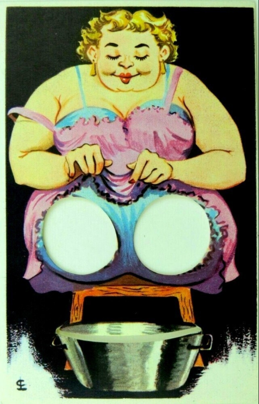 Fun from a century ago: Strange interactive Postcards with finger holes