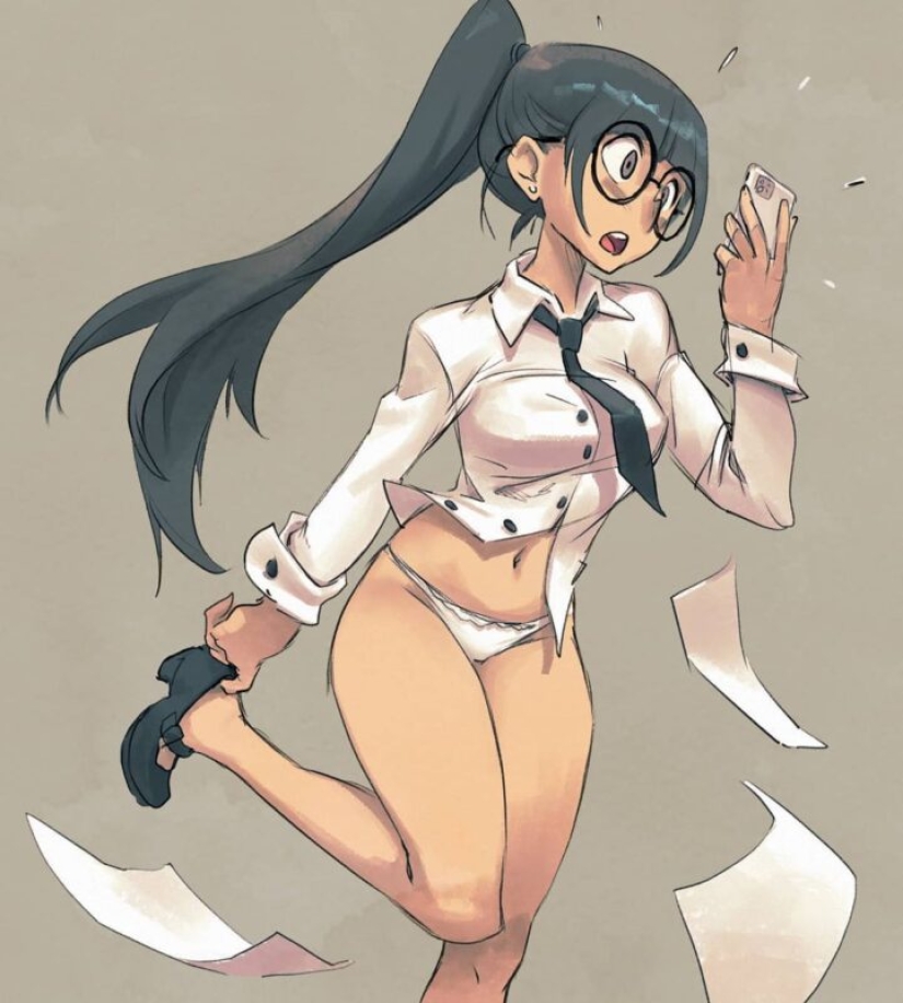 Funny girls of the illustrator Javier Hussin, who lives on the Moon Funny girls of the illustrator Javier Hussin, who lives on the Moon