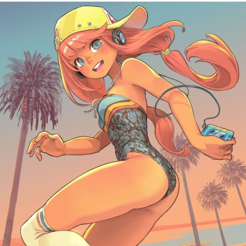 Funny girls of the illustrator Javier Hussin, who lives on the Moon Funny girls of the illustrator Javier Hussin, who lives on the Moon