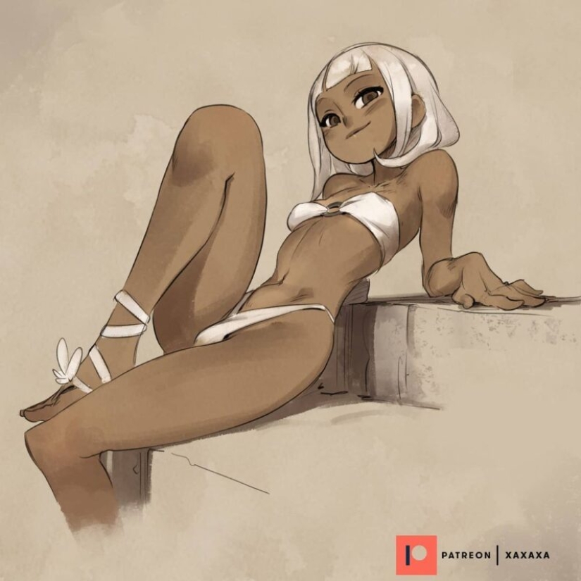 Funny girls of the illustrator Javier Hussin, who lives on the Moon Funny girls of the illustrator Javier Hussin, who lives on the Moon