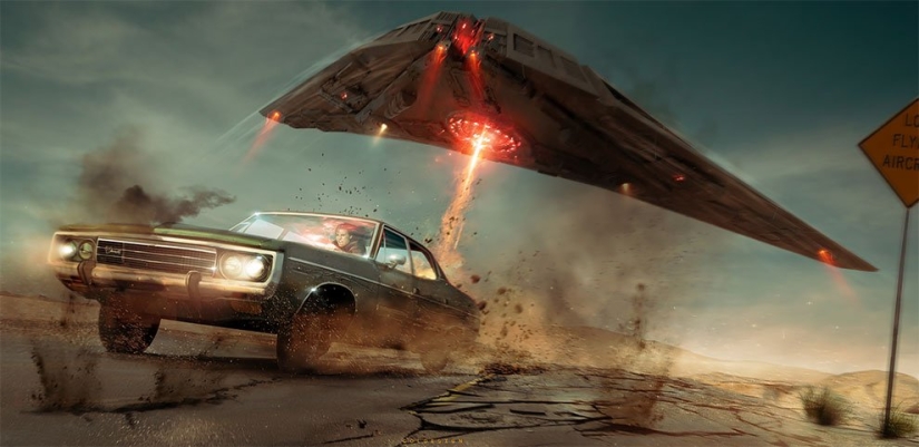 Futurism in digital graphics: fantastic illustrations of the British concept artist number price