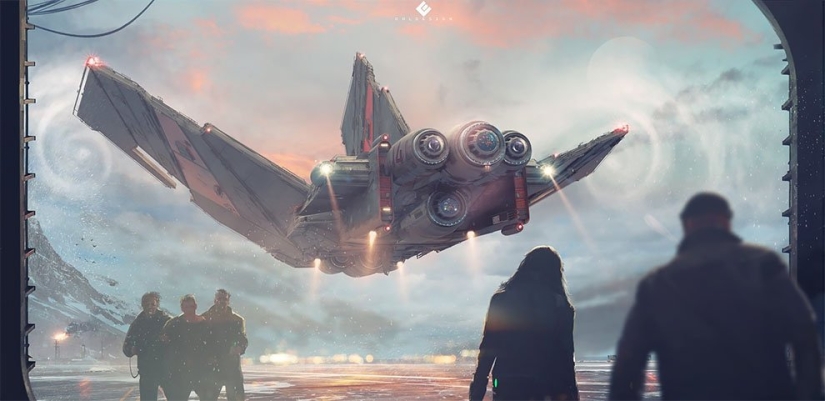 Futurism in digital graphics: fantastic illustrations of the British concept artist number price