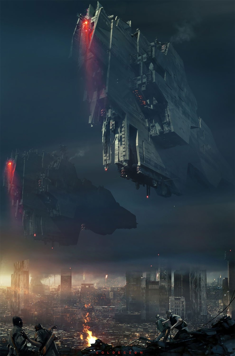 Futurism in digital graphics: fantastic illustrations of the British concept artist number price