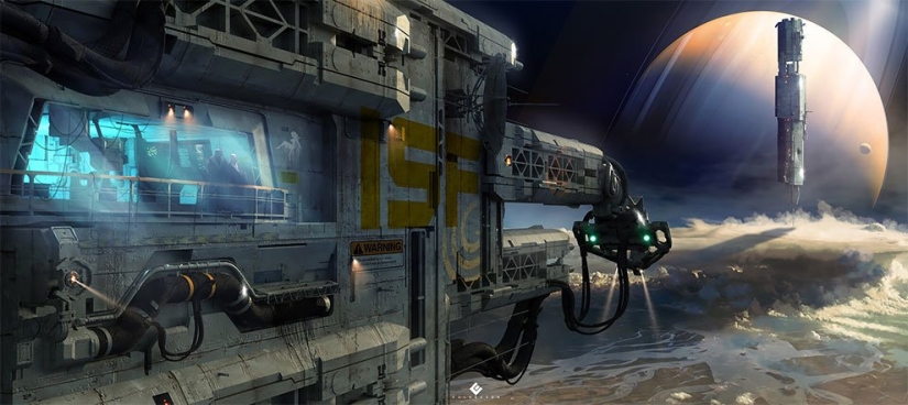 Futurism in digital graphics: fantastic illustrations of the British concept artist number price