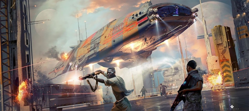 Futurism in digital graphics: fantastic illustrations of the British concept artist number price