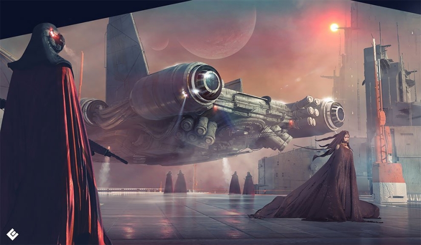 Futurism in digital graphics: fantastic illustrations of the British concept artist number price