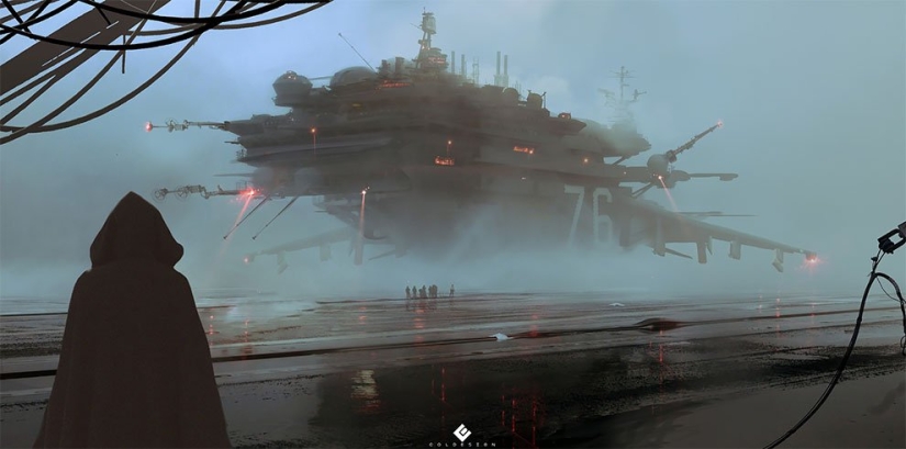 Futurism in digital graphics: fantastic illustrations of the British concept artist number price