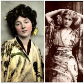 Geisha extranjera a principios del siglo XX en Japón