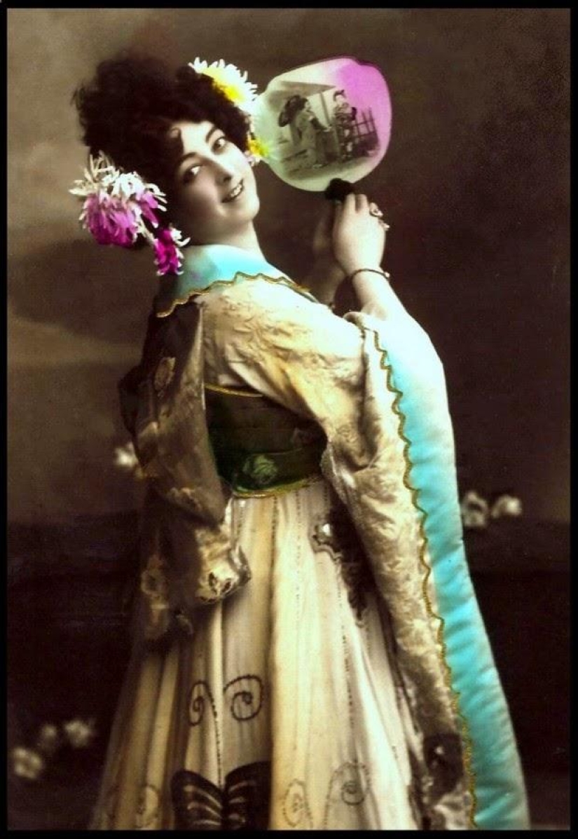Geisha extranjera a principios del siglo XX en Japón