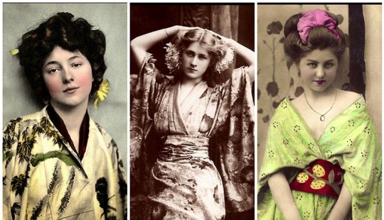 Geisha extranjera a principios del siglo XX en Japón