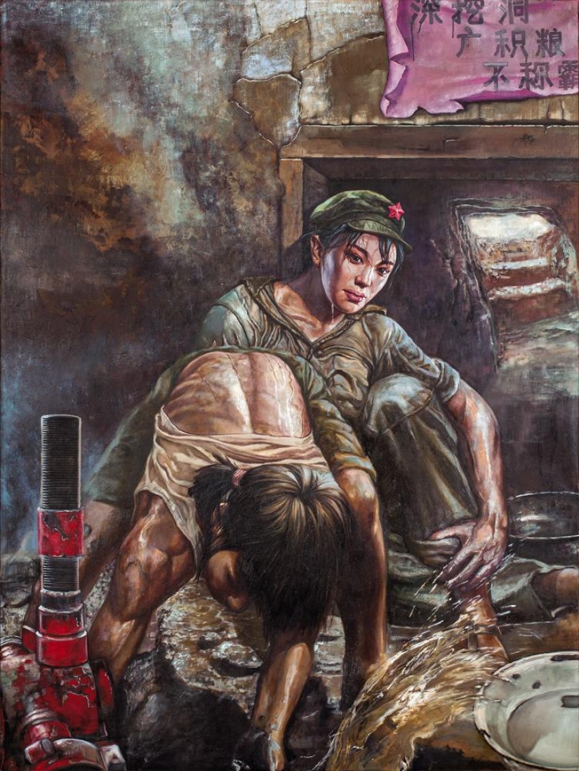 Girls in the army: sexual painting of Hu Ming Girls in the army: sexual painting of Hu Ming
