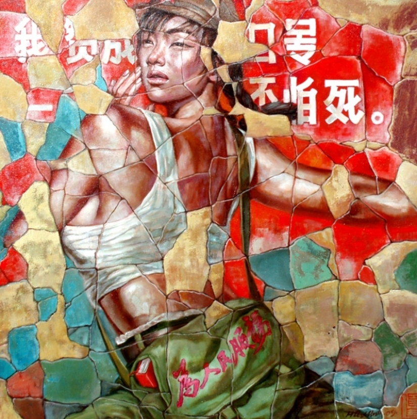 Girls in the army: sexual painting of Hu Ming Girls in the army: sexual painting of Hu Ming