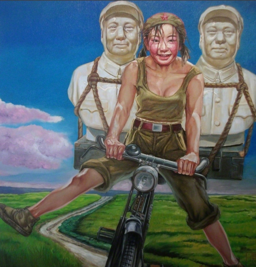 Girls in the army: sexual painting of Hu Ming Girls in the army: sexual painting of Hu Ming