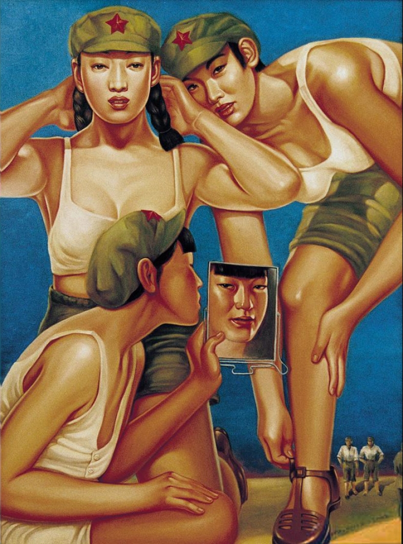Girls in the army: sexual painting of Hu Ming Girls in the army: sexual painting of Hu Ming