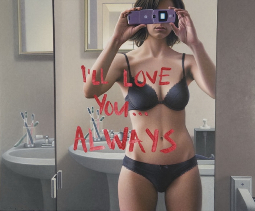 Girls, Summer, Guns: Realistic Paintings on Wood by Andrew Valko