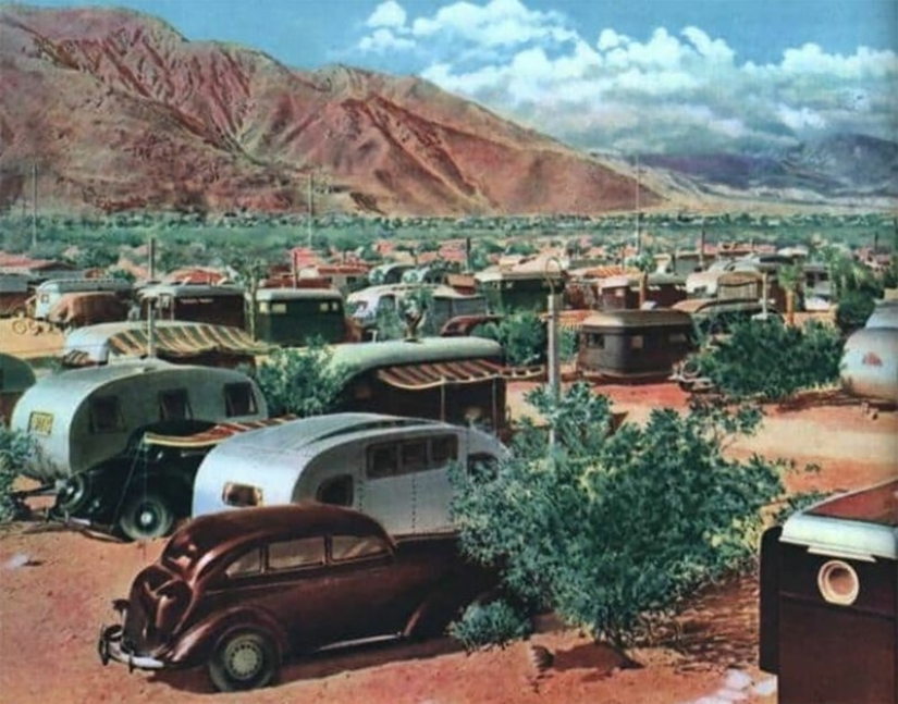 Golden tiempo sobre ruedas: American trailer parks en los 50 y 60-s