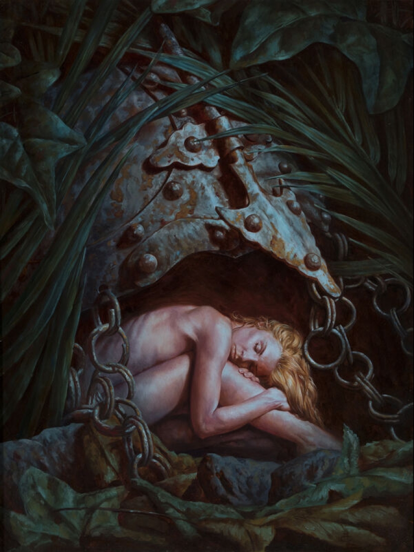 Guerreros y Princesas desnudos de los Mundos del artista Michael S. Hayes