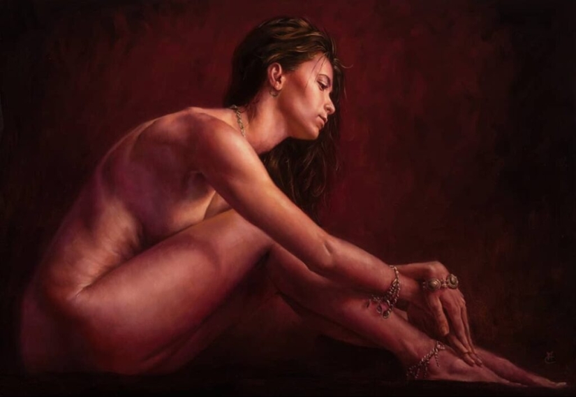 Guerreros y Princesas desnudos de los Mundos del artista Michael S. Hayes