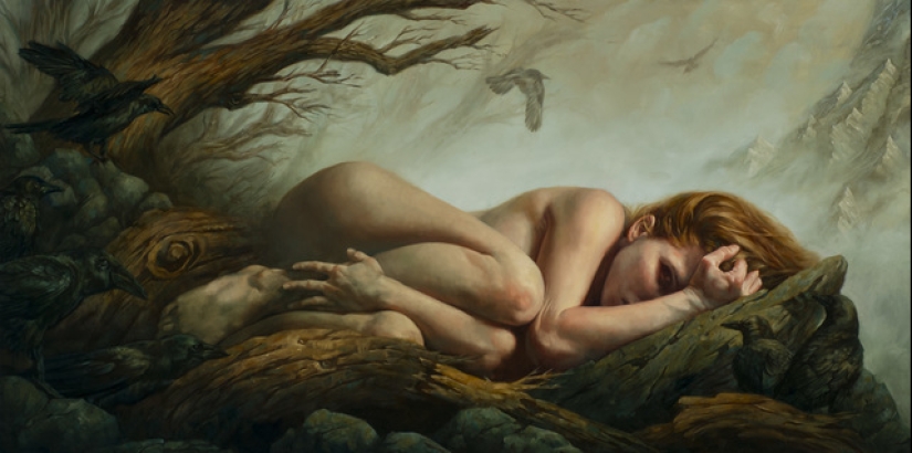 Guerreros y Princesas desnudos de los Mundos del artista Michael S. Hayes