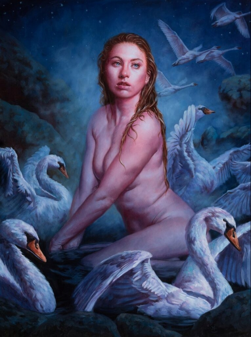 Guerreros y Princesas desnudos de los Mundos del artista Michael S. Hayes