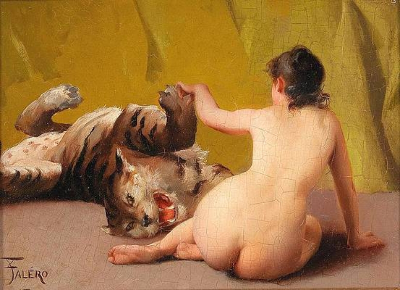 Hadas desnudas del artista Luis Ricardo Falero, quien fundó el estilo de fantasía en la pintura Hadas desnudas del artista Luis Ricardo Falero, quien fundó el estilo de fantasía en la pintura