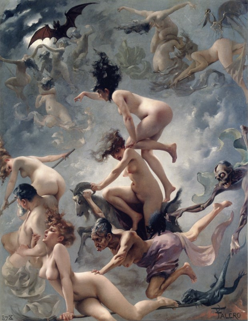 Hadas desnudas del artista Luis Ricardo Falero, quien fundó el estilo de fantasía en la pintura Hadas desnudas del artista Luis Ricardo Falero, quien fundó el estilo de fantasía en la pintura