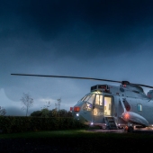 Helicóptero militar convertido en habitación de hotel