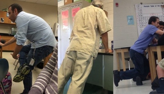 Higher Geometry: strange poses of teachers