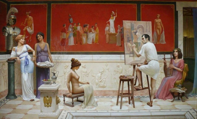 Historia antigua en las increíbles pinturas de Bruno Vepkhvadze Historia antigua en las increíbles pinturas de Bruno Vepkhvadze