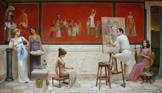 Historia antigua en las increíbles pinturas de Bruno Vepkhvadze