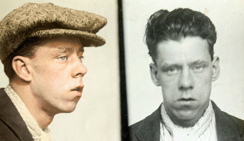 Hop-stop, no tenemos miedo de Scotland Yard: Fotografías en color de criminales de la década de 1930 Hop-stop, no tenemos miedo de Scotland Yard: Fotografías en color de criminales de la década de 1930