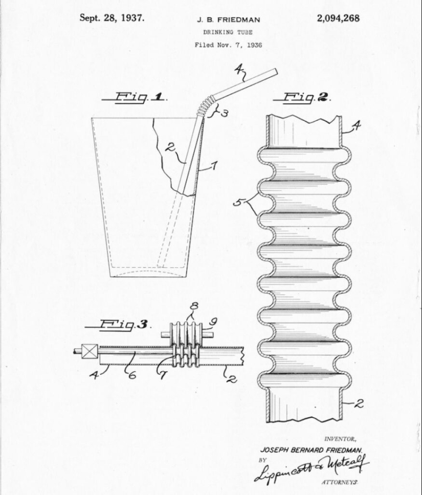 How drinking straws were invented