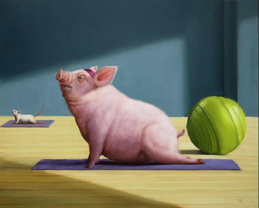 Humorous Animal Paintings By Lucia Heffernan