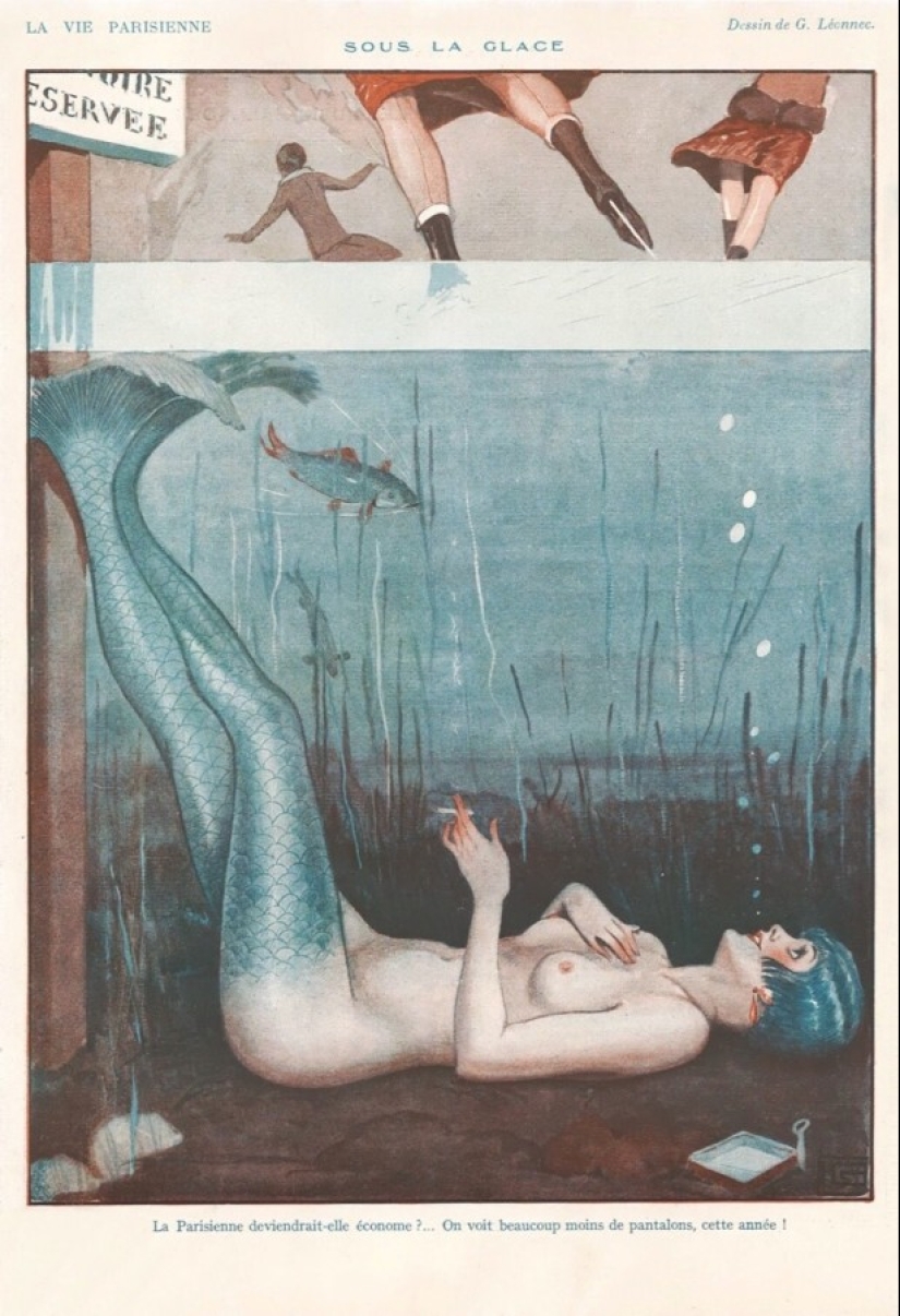 Illustrations of the legendary magazine La Vie Parisienne with a touch of eroticism in the Art Nouveau style Illustrations of the legendary magazine La Vie Parisienne with a touch of eroticism in the Art Nouveau style