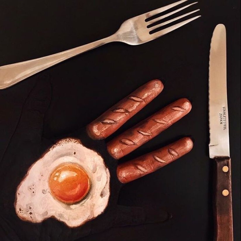 Ilusión óptica sobre su propio cuerpo y de la genialidad de maquillaje Mimi Choi Ilusión óptica sobre su propio cuerpo y de la genialidad de maquillaje Mimi Choi