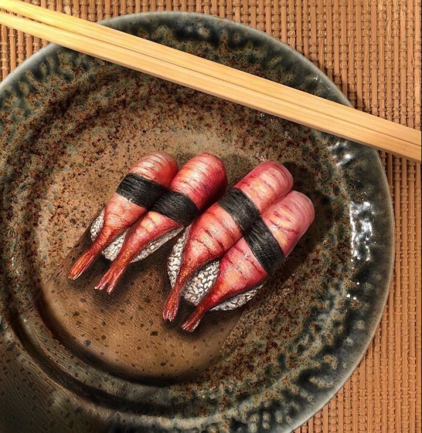 Ilusión óptica sobre su propio cuerpo y de la genialidad de maquillaje Mimi Choi Ilusión óptica sobre su propio cuerpo y de la genialidad de maquillaje Mimi Choi