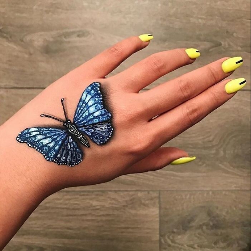 Ilusión óptica sobre su propio cuerpo y de la genialidad de maquillaje Mimi Choi Ilusión óptica sobre su propio cuerpo y de la genialidad de maquillaje Mimi Choi