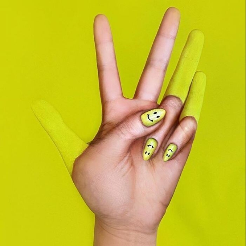 Ilusión óptica sobre su propio cuerpo y de la genialidad de maquillaje Mimi Choi Ilusión óptica sobre su propio cuerpo y de la genialidad de maquillaje Mimi Choi