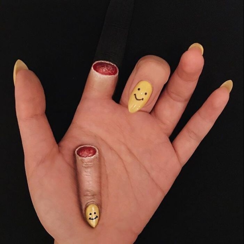 Ilusión óptica sobre su propio cuerpo y de la genialidad de maquillaje Mimi Choi Ilusión óptica sobre su propio cuerpo y de la genialidad de maquillaje Mimi Choi