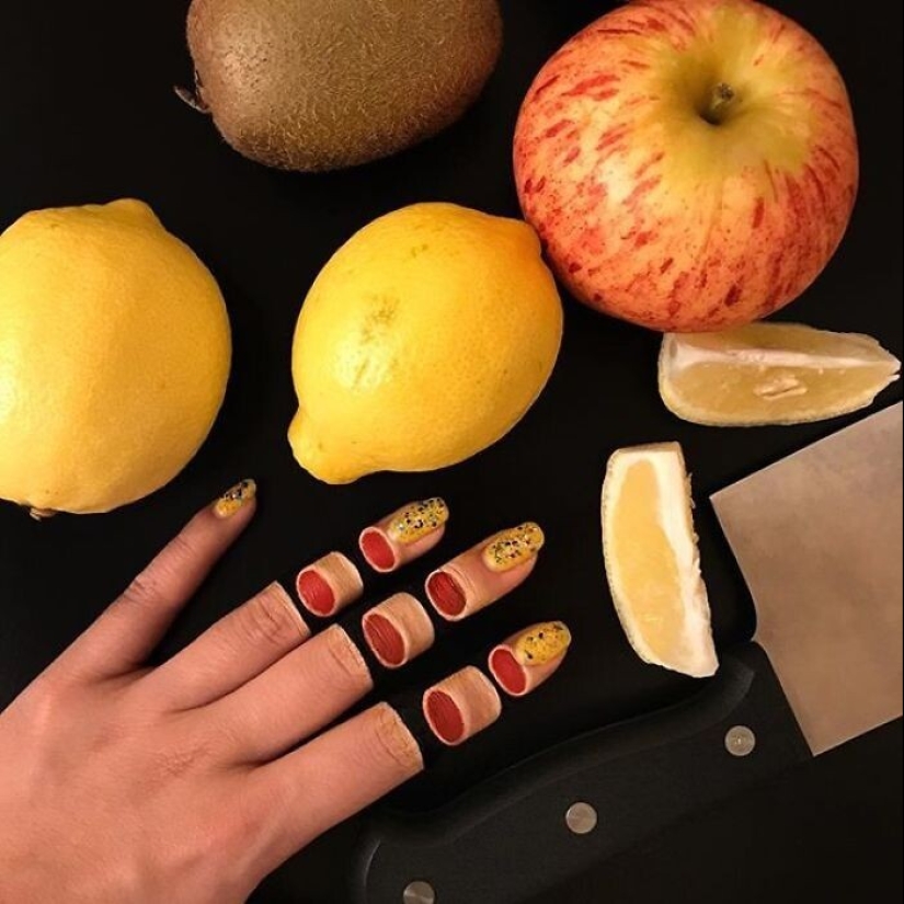 Ilusión óptica sobre su propio cuerpo y de la genialidad de maquillaje Mimi Choi Ilusión óptica sobre su propio cuerpo y de la genialidad de maquillaje Mimi Choi