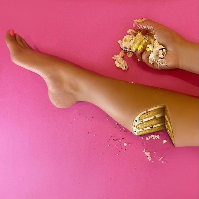 Ilusión óptica sobre su propio cuerpo y de la genialidad de maquillaje Mimi Choi Ilusión óptica sobre su propio cuerpo y de la genialidad de maquillaje Mimi Choi