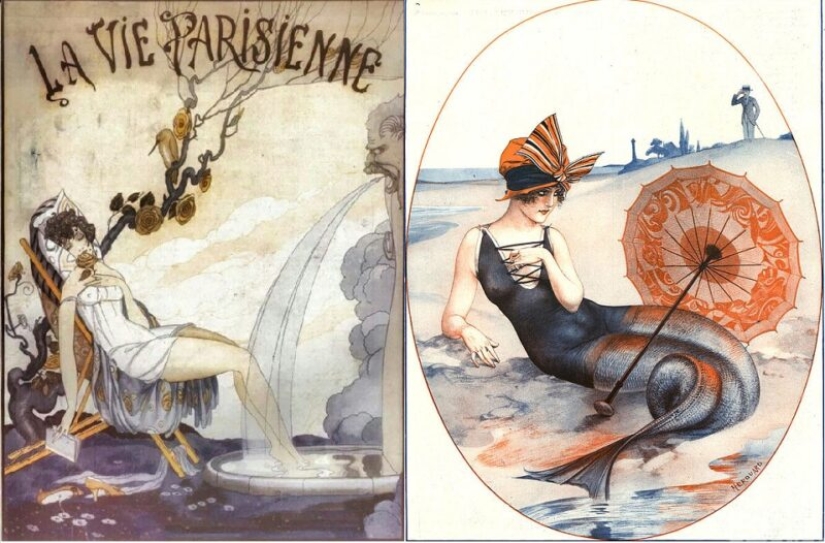 Ilustraciones de la legendaria revista La Vie Parisienne con un toque de erotismo en el estilo Art Nouveau Ilustraciones de la legendaria revista La Vie Parisienne con un toque de erotismo en el estilo Art Nouveau