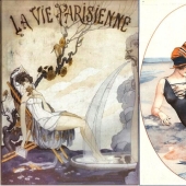 Ilustraciones de la legendaria revista La Vie Parisienne con un toque de erotismo en el estilo Art Nouveau