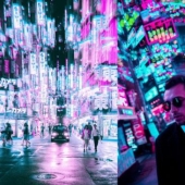 Imágenes de Tokio y Seúl a través de filtros fractales