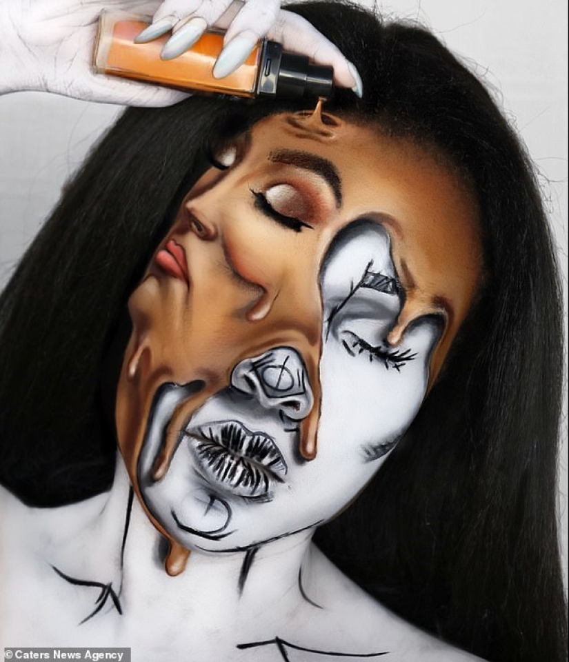 Impresionante ilusión óptica en la cara de los 20 años las mujeres Británicas