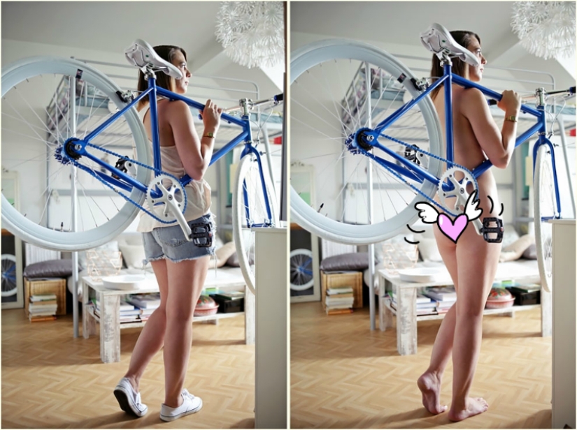 In clothes and without: a photographer from Germany undresses models in their usual environment