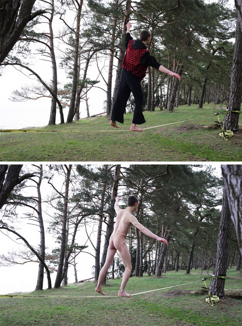 In clothes and without: a photographer from Germany undresses models in their usual environment